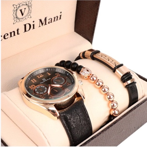 Men's Watch & Bracelet Gift Set - Picture 2 of 4